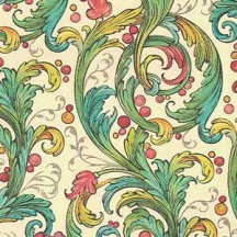Delicate Floral and Vine Florentine Print Paper ~ Kartos Italy